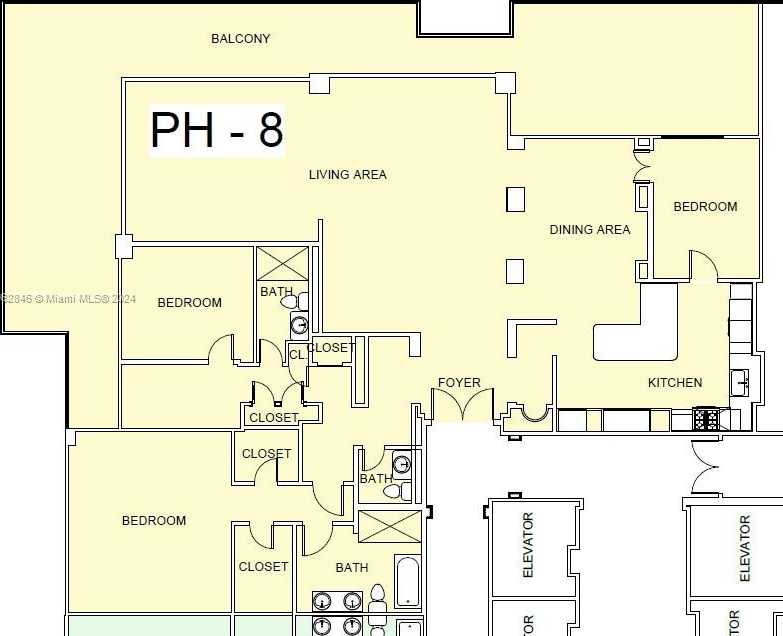 Small Image of 9801 NORTH WEST COLLINS AVE #PH8 +cabana 6, Bal Harbour Number 29