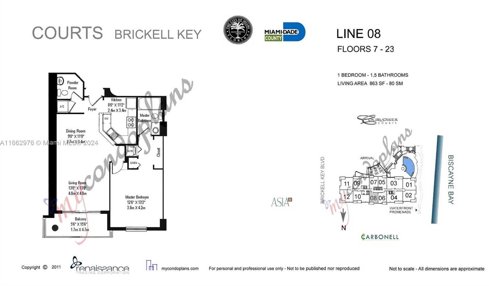 Small Image of 801 BRICKELL KEY BLVD #2008, Miami Number 20