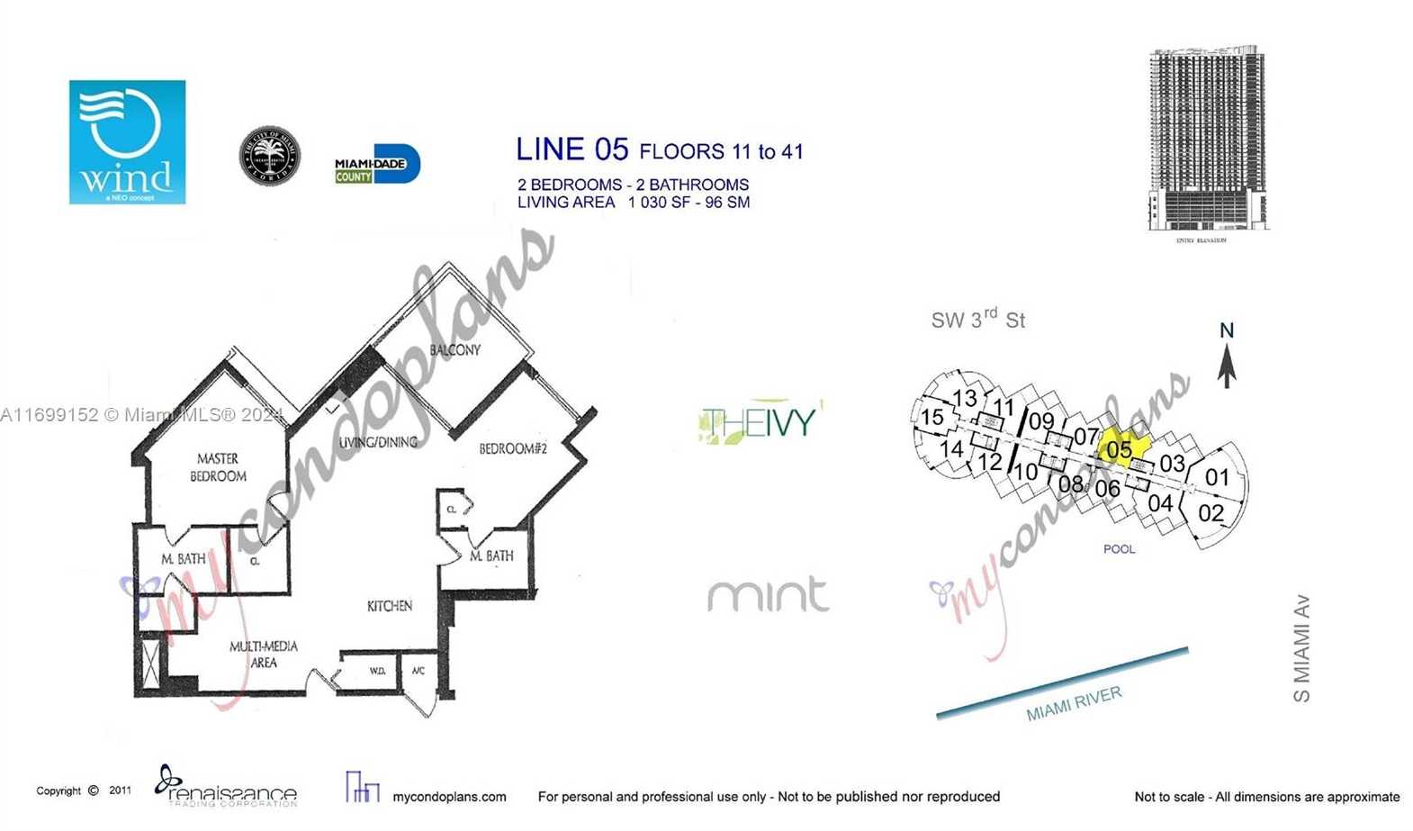 Small Image of 350 SOUTH MIAMI AVE #2905, Miami Number 49