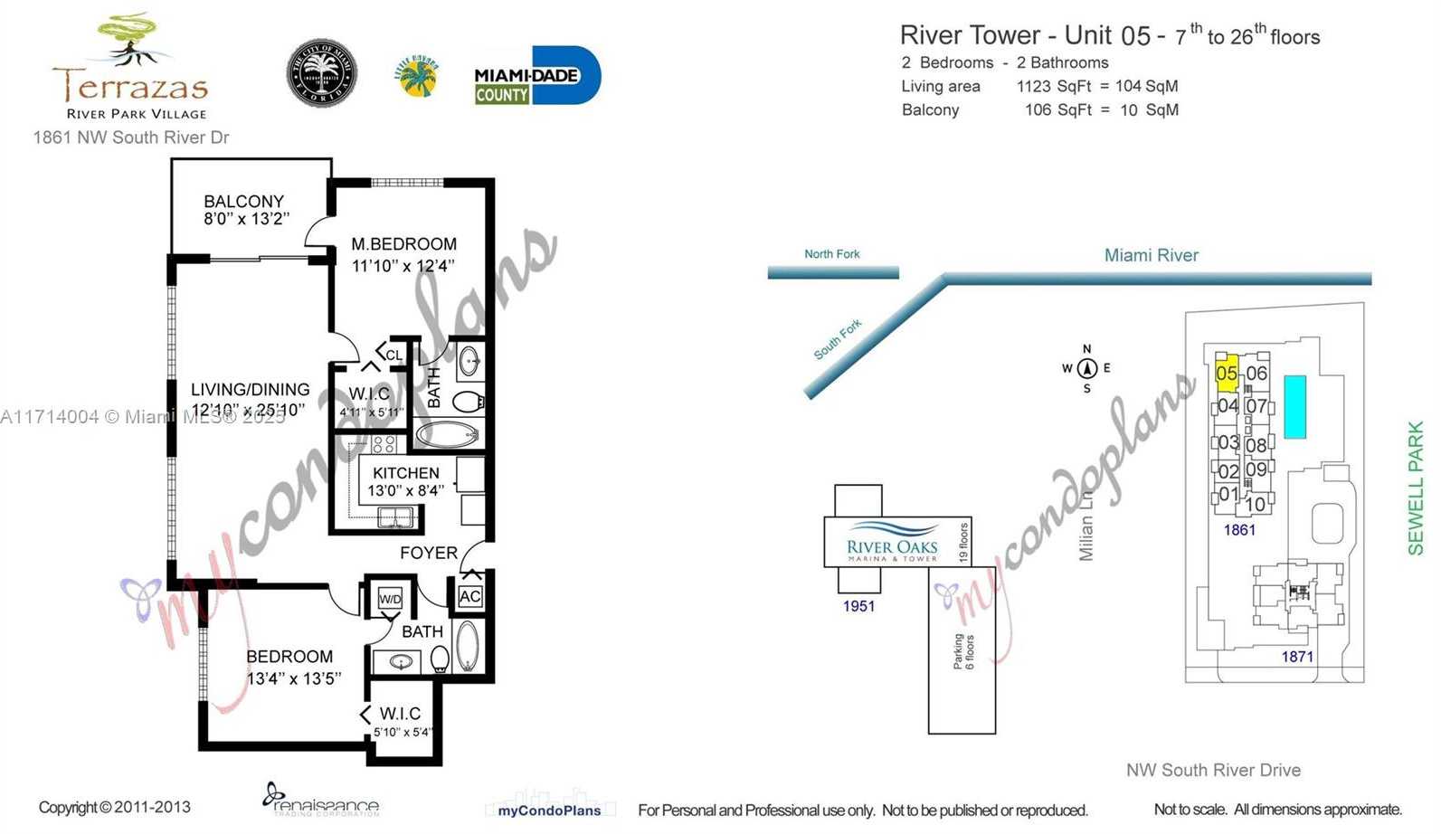 Small Image of 1861 NORTH WEST S RIVER DR #1805, Miami Number 20