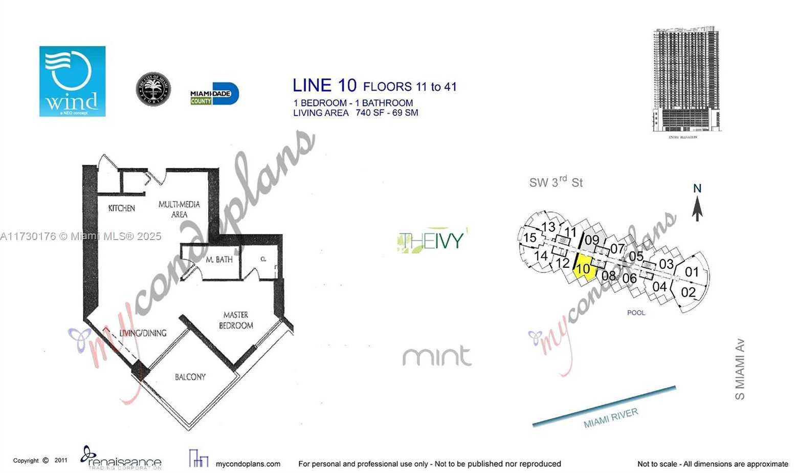 Small Image of 350 SOUTH MIAMI AVE #2710, Miami Number 22