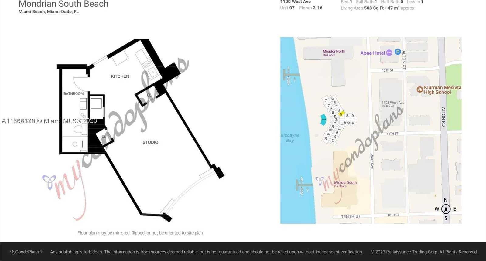 Small Image of 1100 WEST AVE #807, Miami Beach Number 11