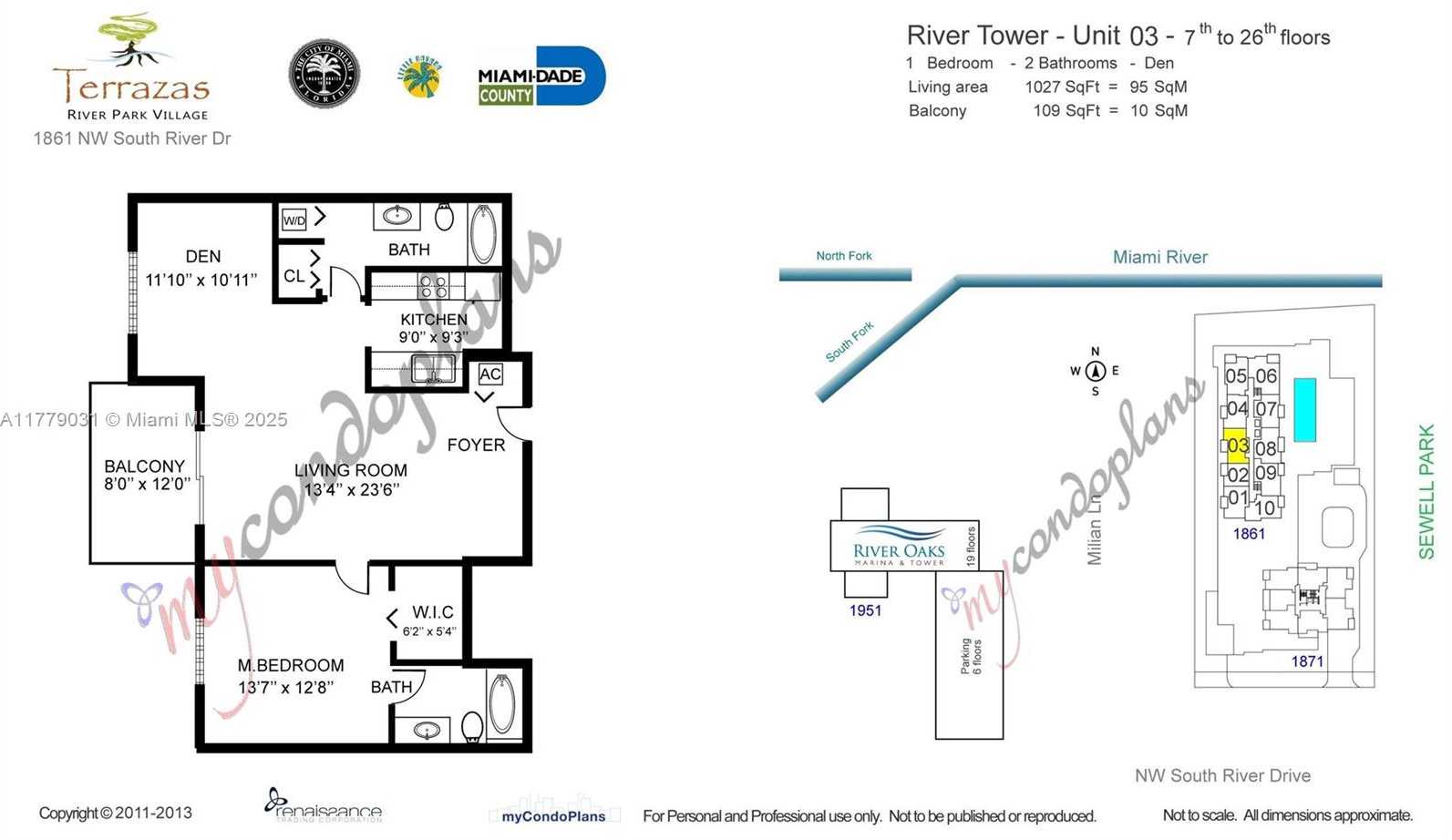 Small Image of 1861 NORTH WEST S RIVER DR #803, Miami Number 35