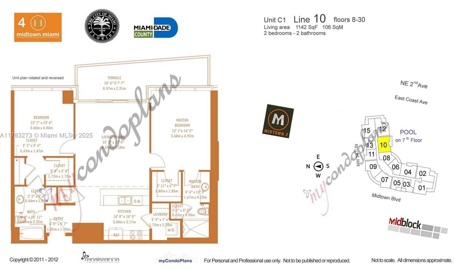 Small Image of 3301 NORTH EAST 1ST AVE #H1810, Miami Number 7