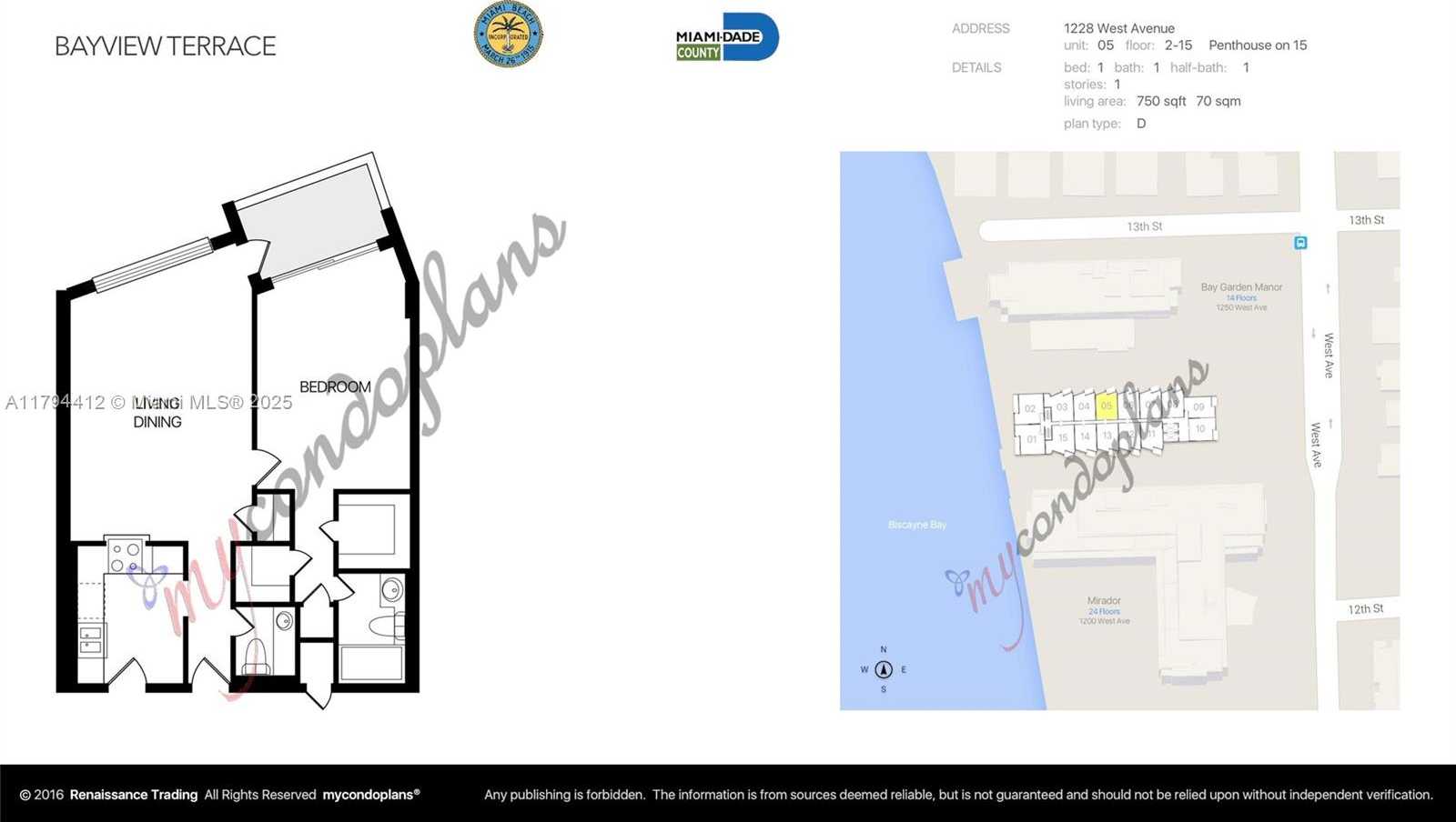 Small Image of 1228 WEST AVE #605, Miami Beach Number 14