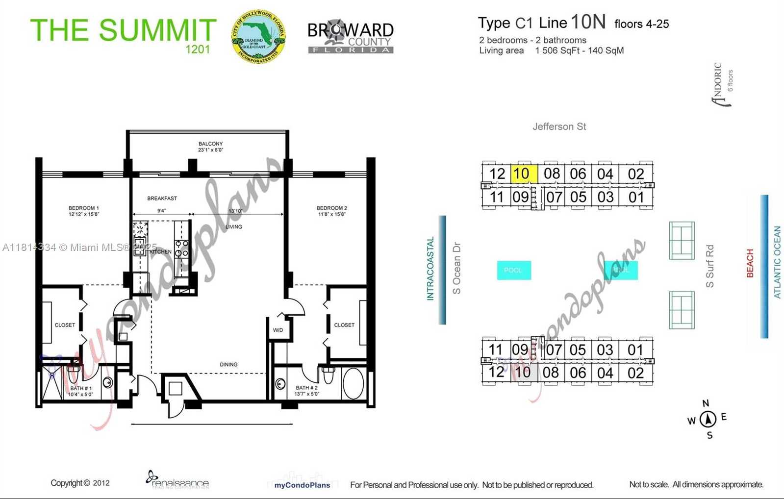 Small Image of 1201 SOUTH OCEAN DR #610N, Hollywood Number 30