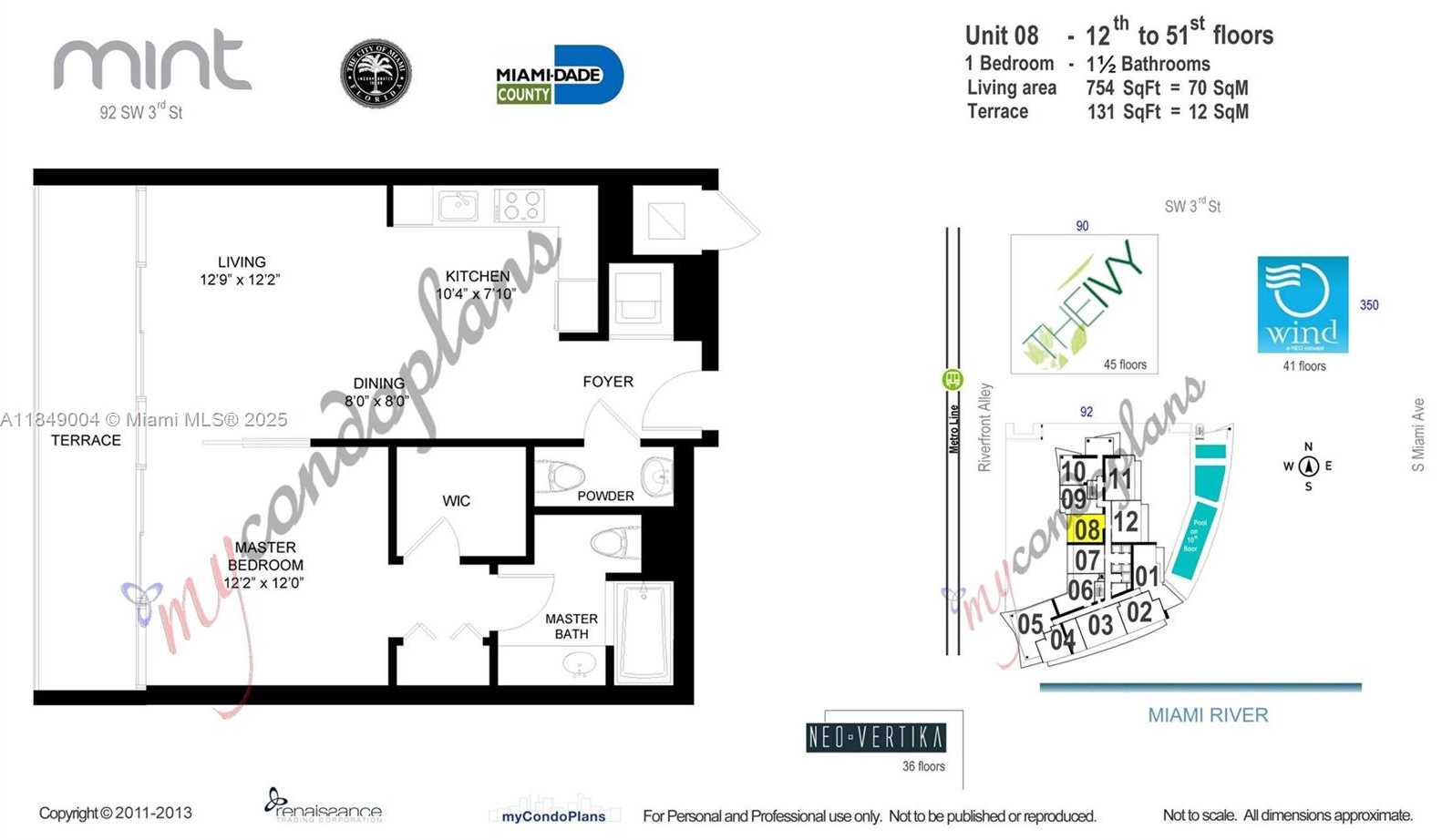 Small Image of 92 SOUTH WEST 3RD ST #3608, Miami Number 24