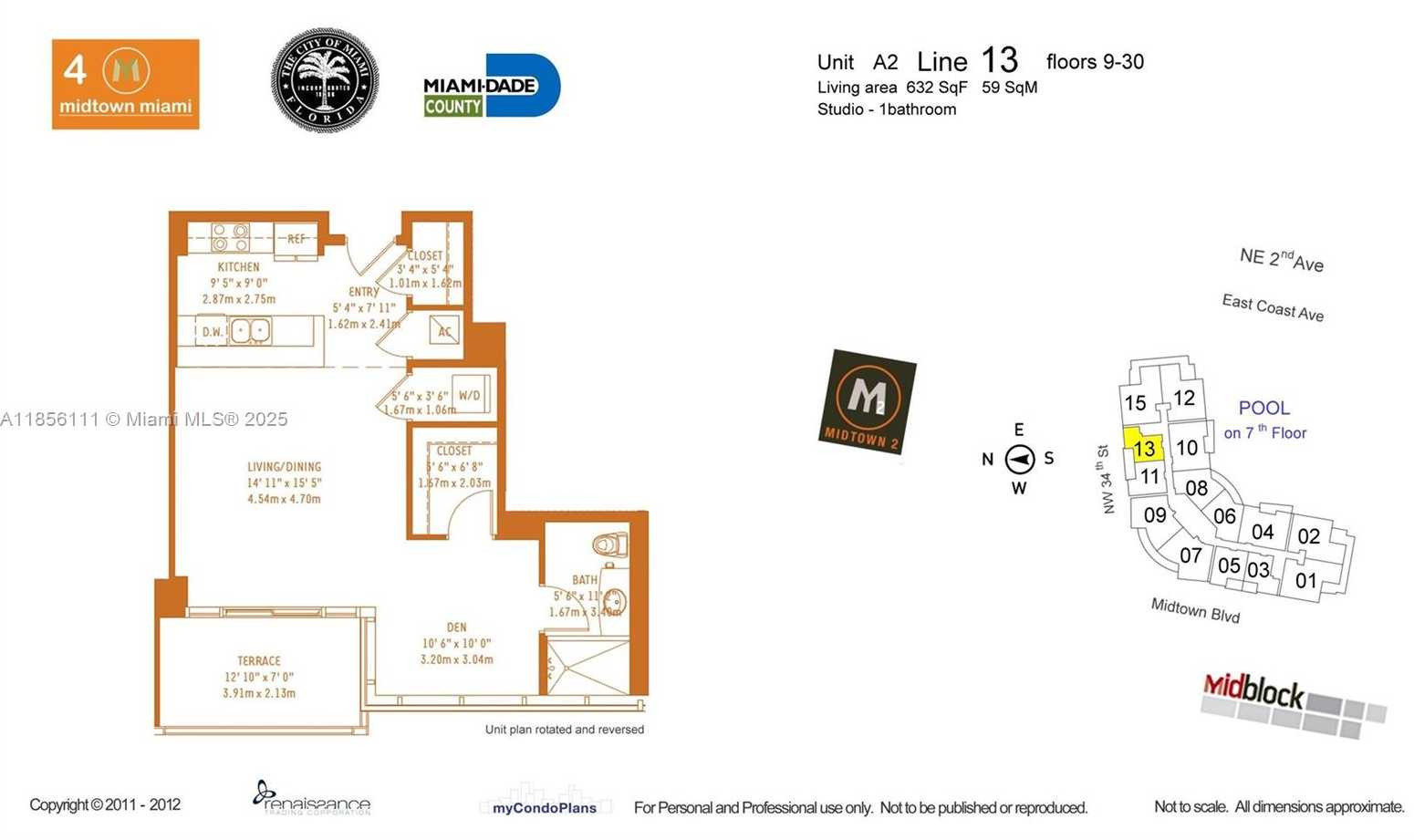 Small Image of 3301 NORTH EAST 1ST AVE #H1413, Miami Number 10