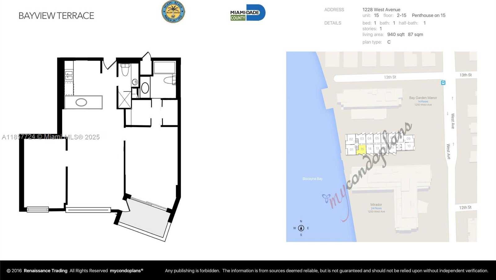 Small Image of 1228 WEST AVE #1415, Miami Beach Number 21