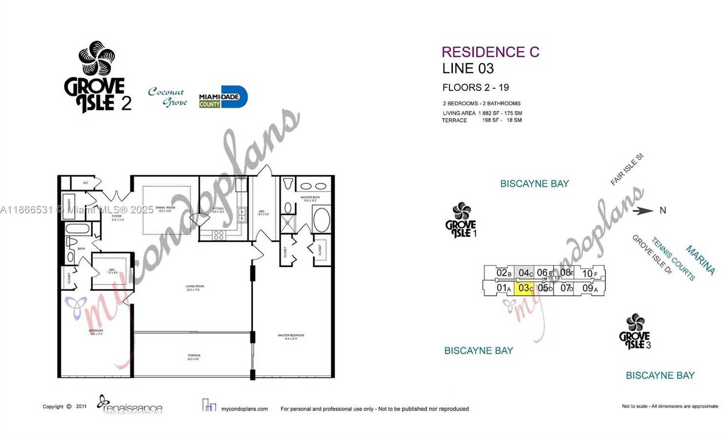 Small Image of 2 GROVE ISLE DR #B1603, Miami Number 19