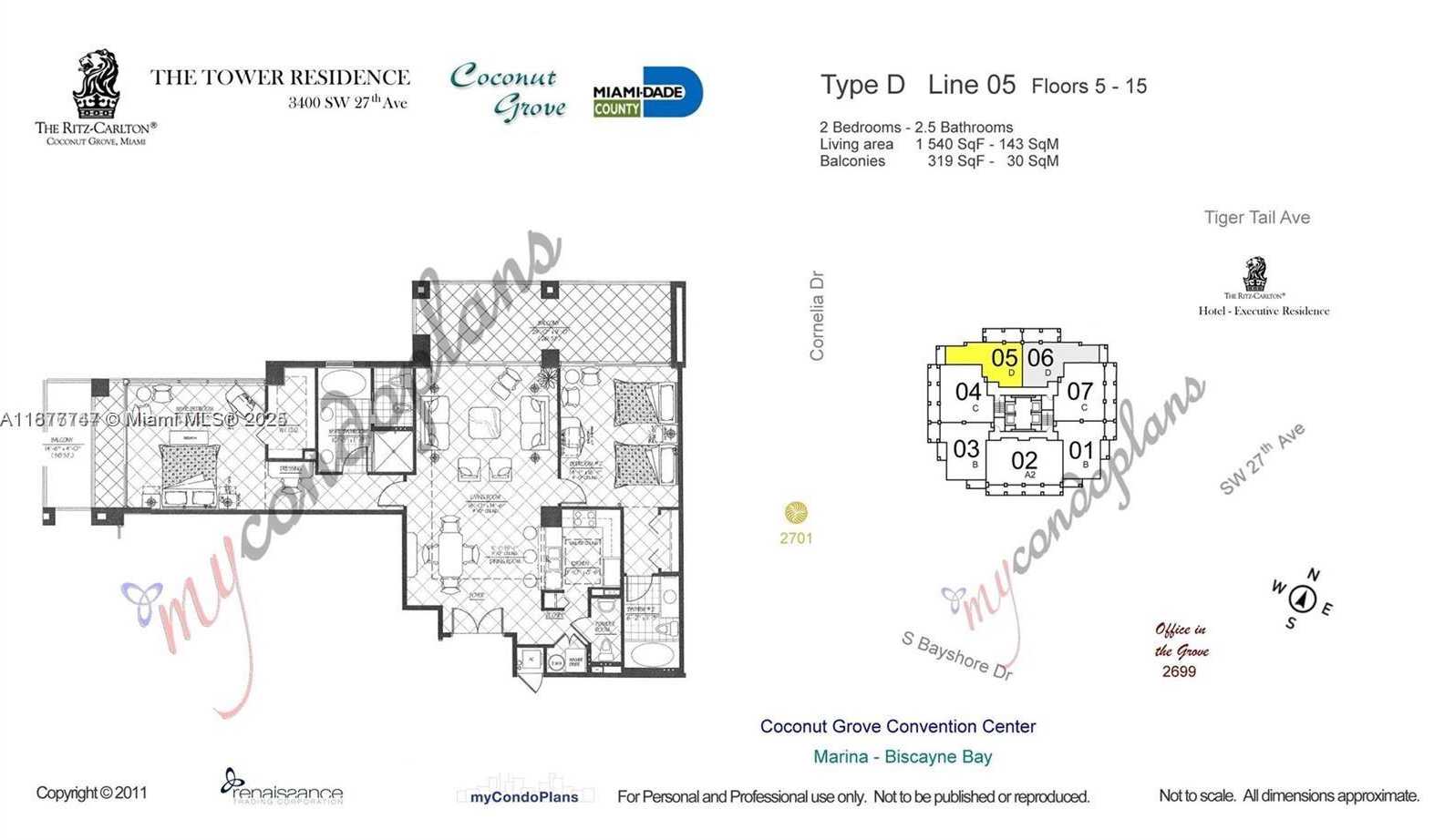 Small Image of 3400 SOUTH WEST 27TH AVE #605, Miami Number 36
