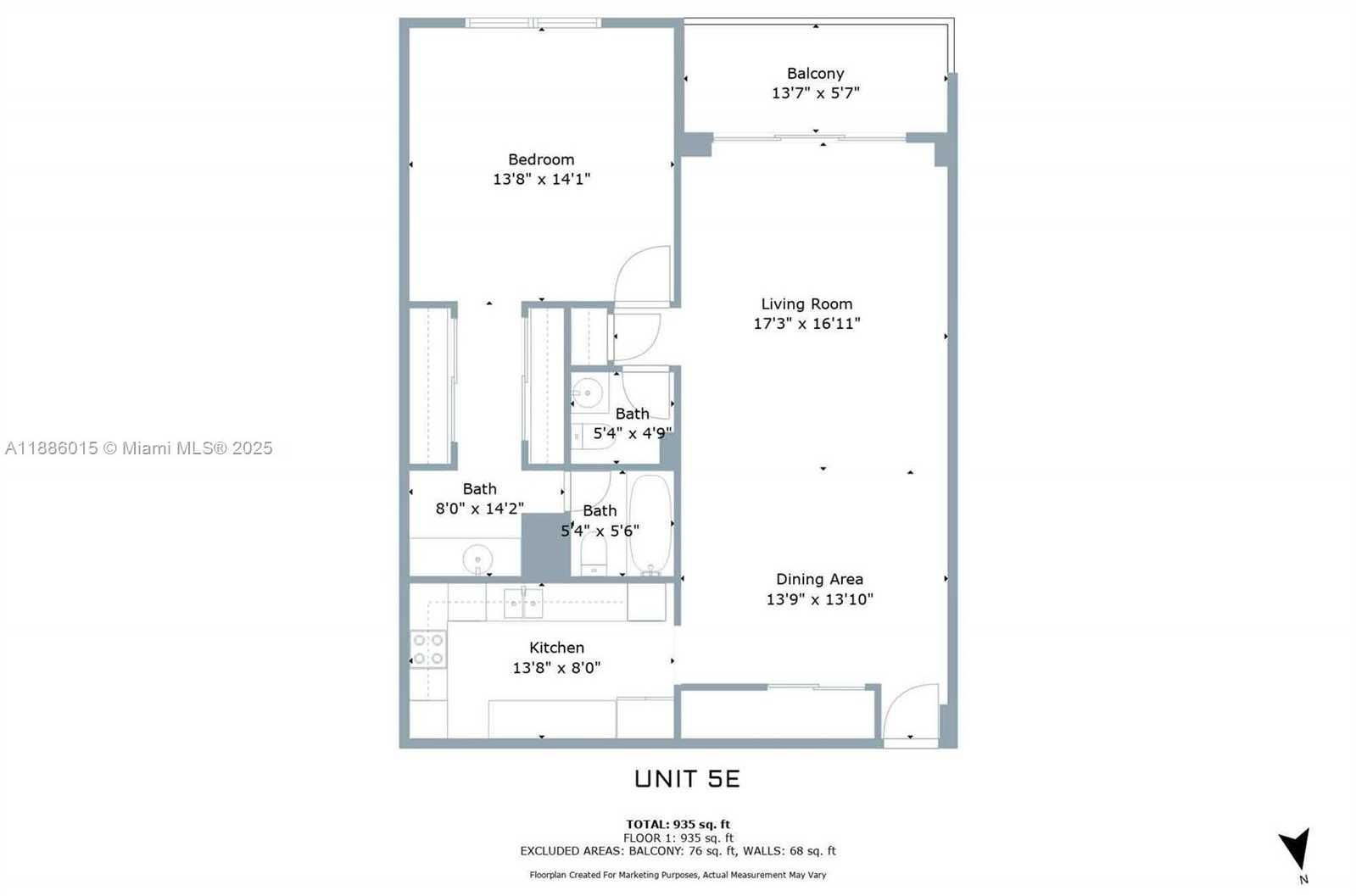 Small Image of 5001 COLLINS AVE #5E, Miami Beach Number 17