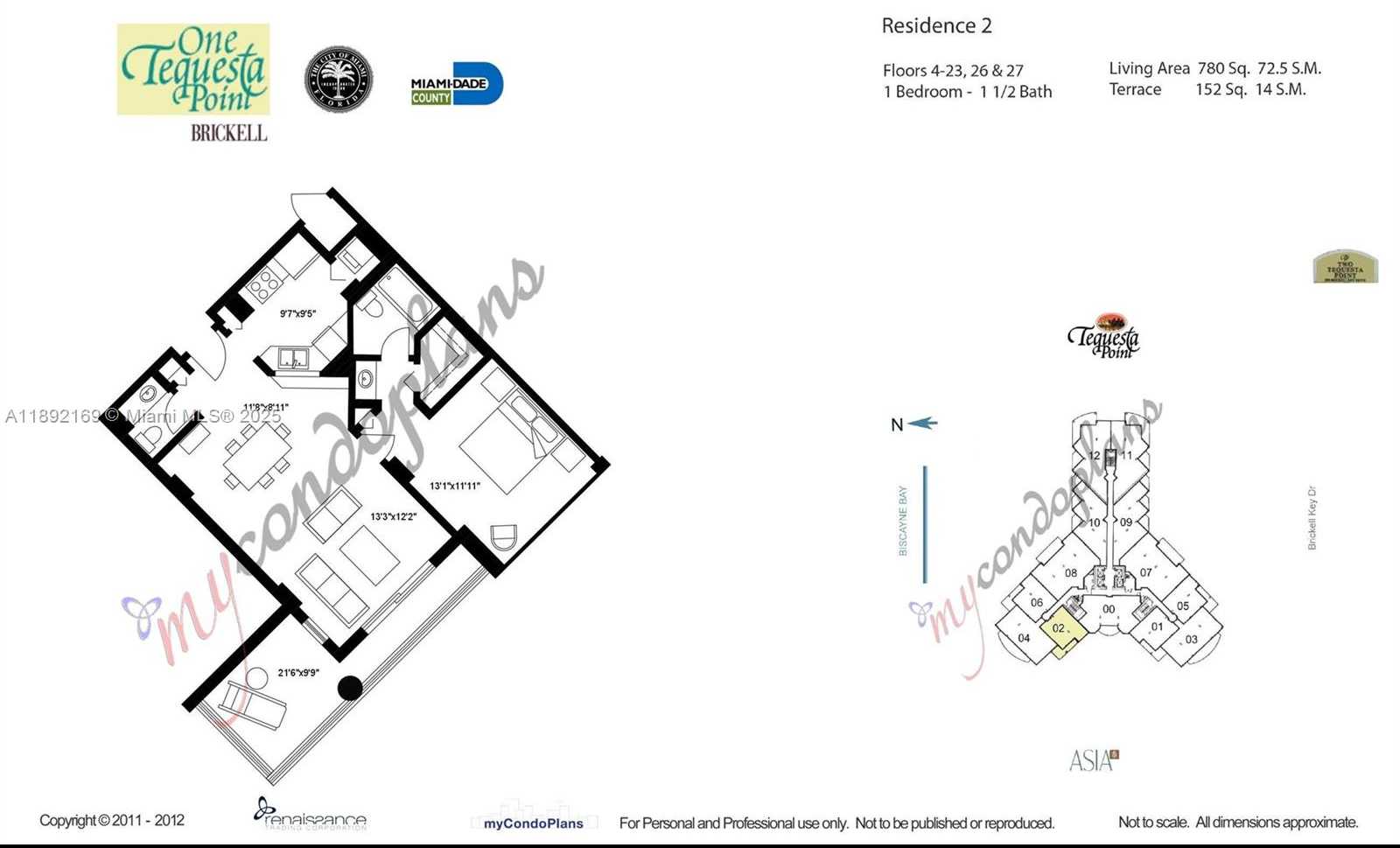 Small Image of 888 BRICKELL KEY DR #1002, Miami Number 32