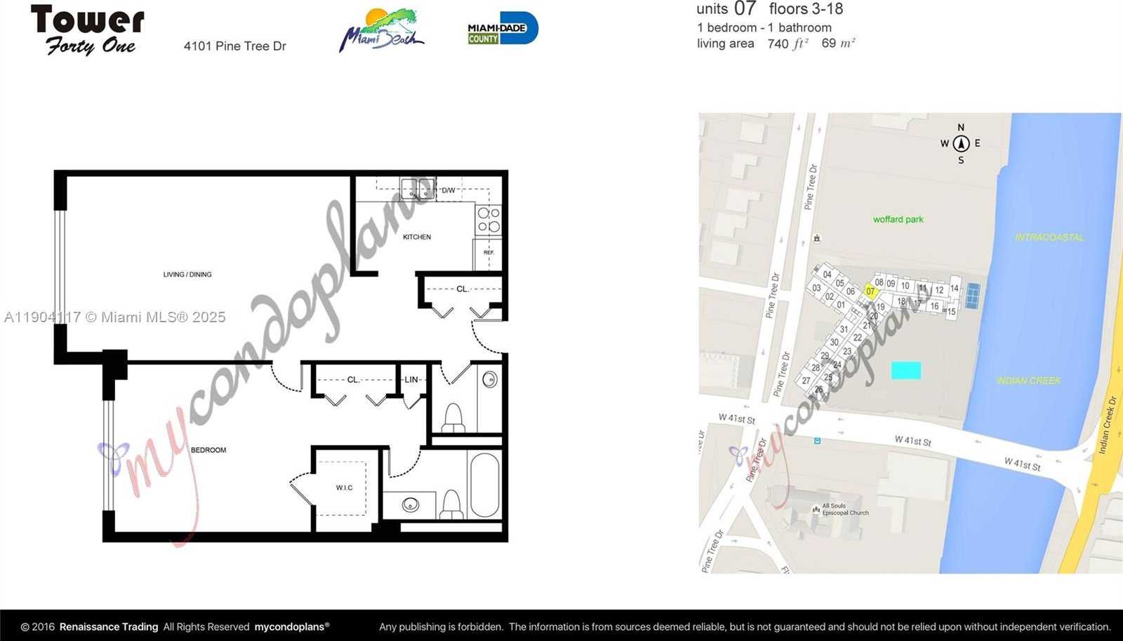 Small Image of 4101 PINE TREE DR #707, Miami Beach Number 17