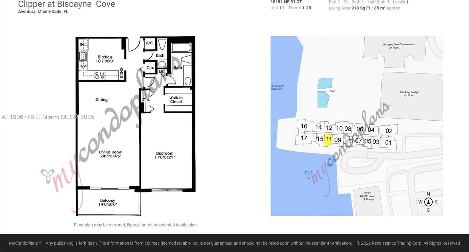 Small Image of 18151 NORTH EAST 31ST CT #1511, Aventura Number 11