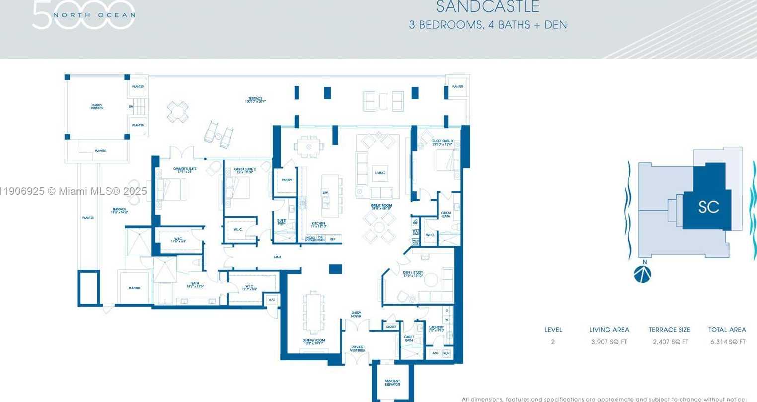 Small Image of 5000 NORTH OCEAN DR #201, Singer Island Number 14