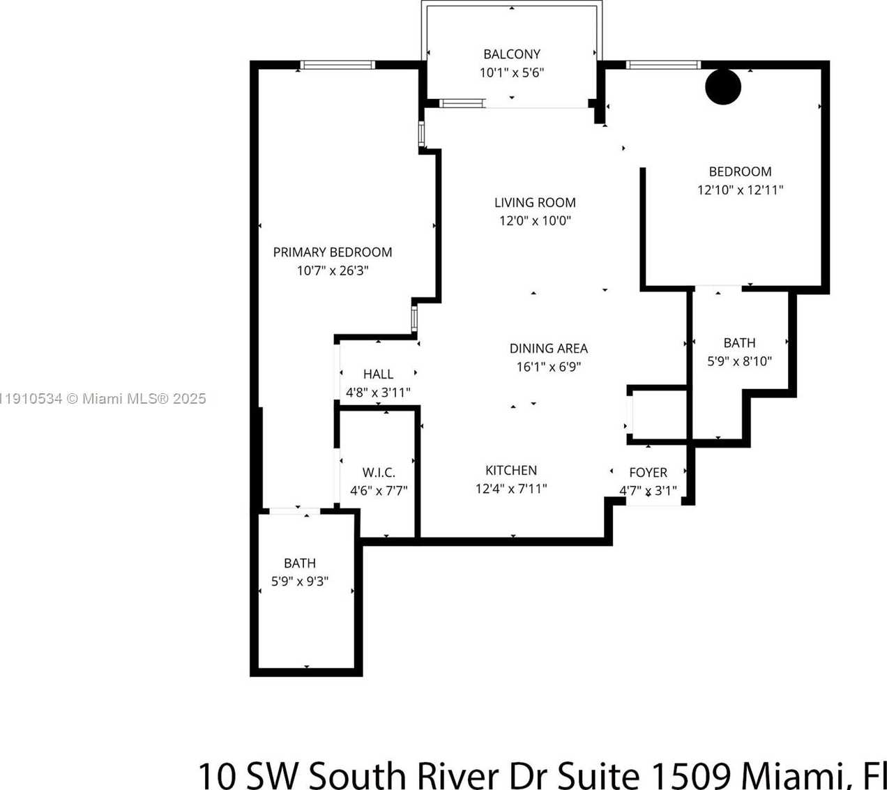 Small Image of 10 SOUTH WEST SOUTH RIVER DR #1509, Miami Number 35