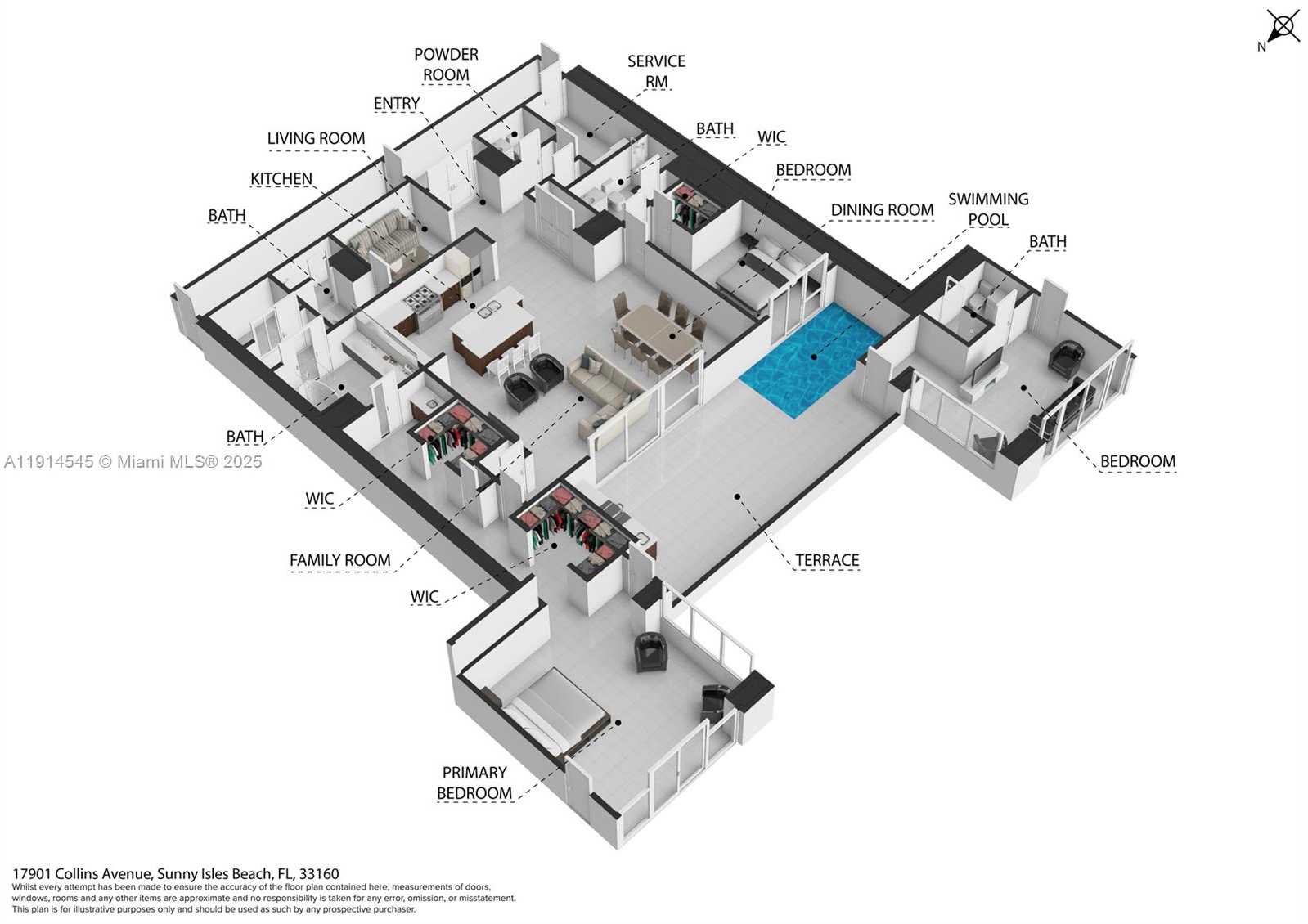 Small Image of 17901 COLLINS AVE #3406, Sunny Isles Beach Number 28