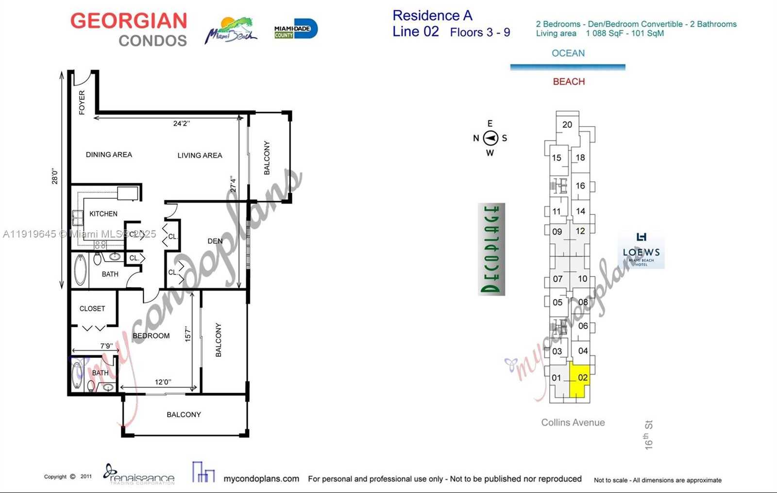 Small Image of 1621 COLLINS AVE #802, Miami Beach Number 48