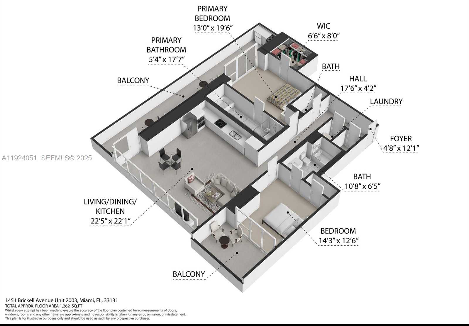 Small Image of 1451 BRICKELL AVE #2003, Miami Number 36