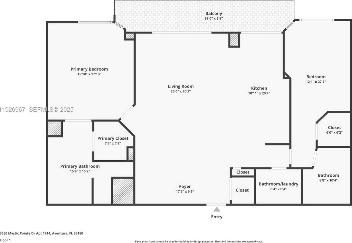 Small Image of 3530 MYSTIC POINTE DR #1714, Aventura Number 25