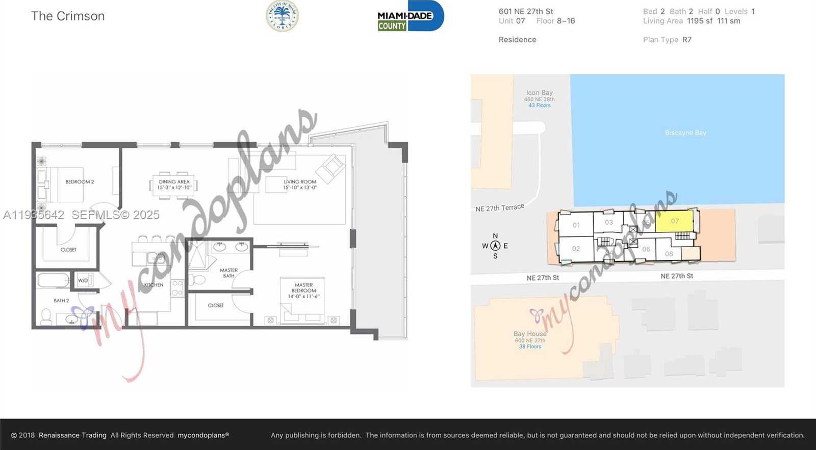 Small Image of 601 NORTH EAST 27TH ST #1507, Miami Number 56