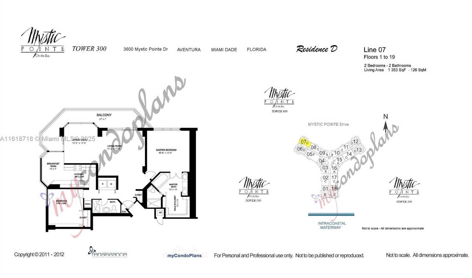 Small Image of 3600 MYSTIC POINTE DR #1607, Aventura Number 2