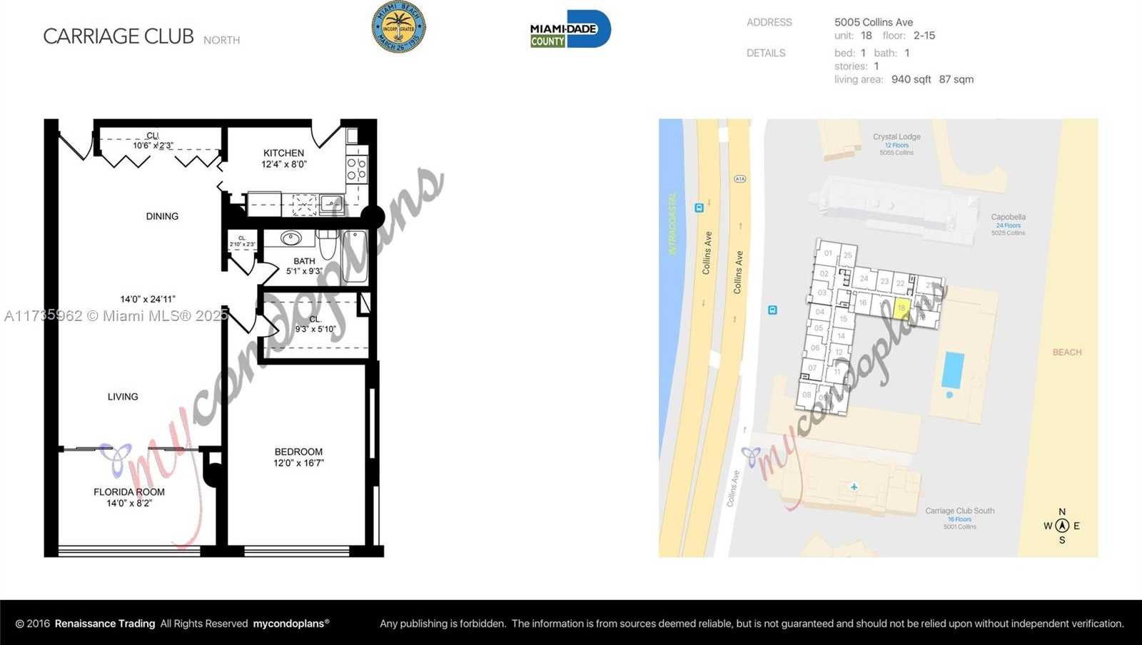 Small Image of 5005 COLLINS AVE #1118, Miami Beach Number 23