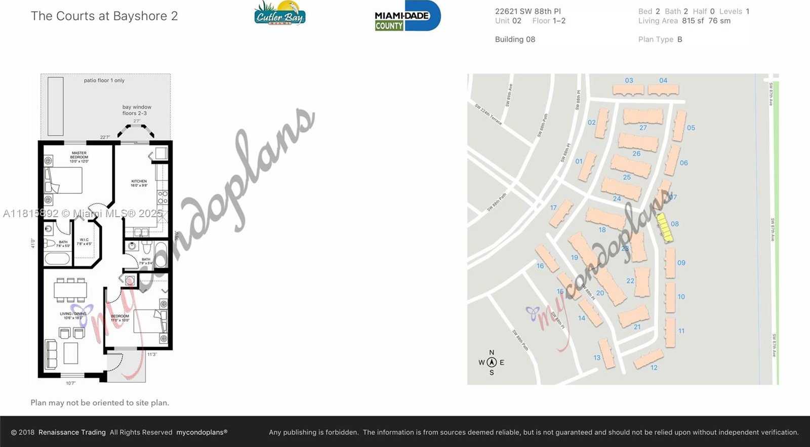 Small Image of 22621 SOUTH WEST 88TH PL #202-8, Cutler Bay Number 8