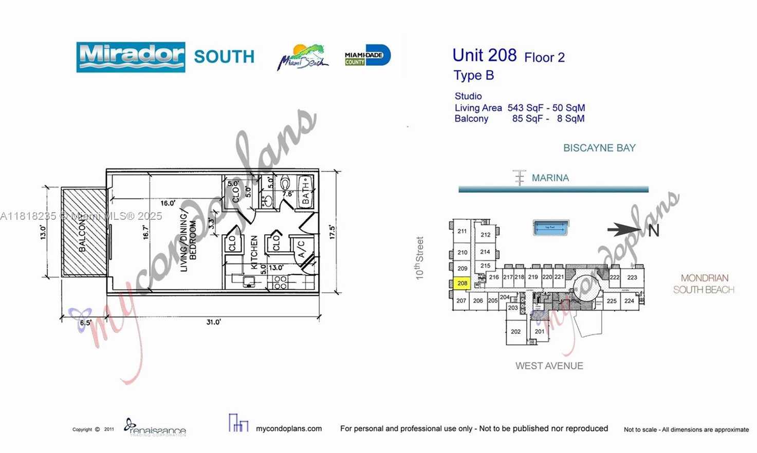 Small Image of 1000 WEST AVE #208, Miami Beach Number 9