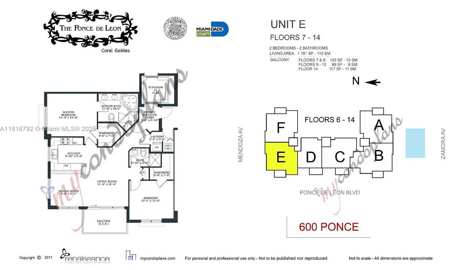 Small Image of 1607 PONCE DE LEON BLVD #7E, Coral Gables Number 5