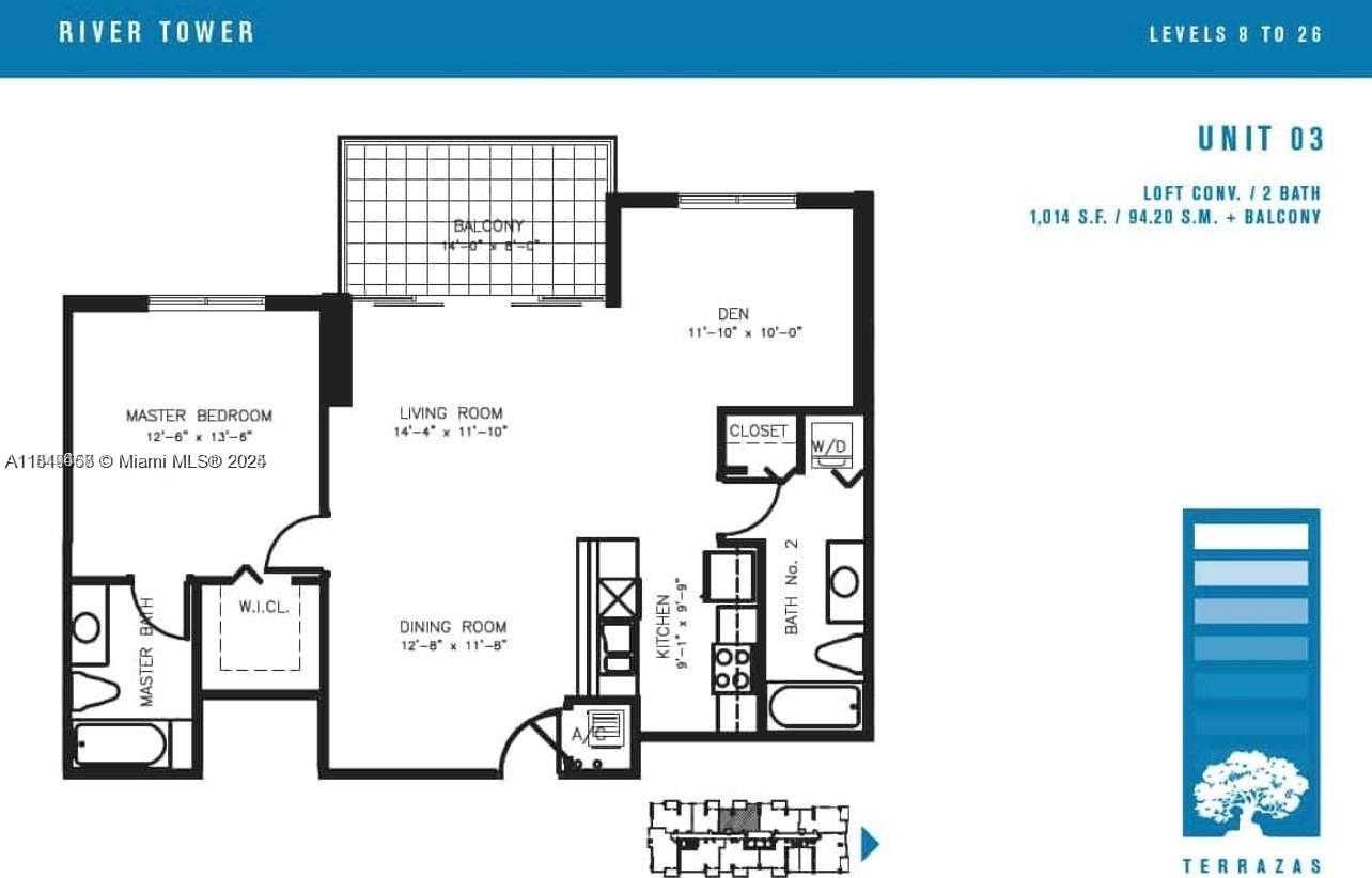 Small Image of 1861 NORTH WEST S RIVER DR #2503, Miami Number 15