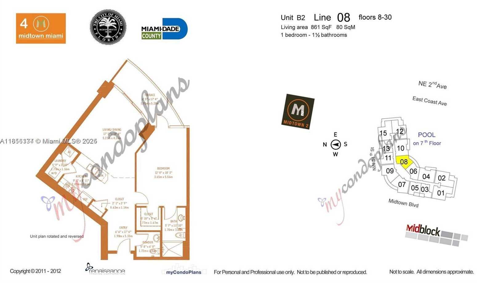 Small Image of 3301 NORTH EAST 1ST AVE #H2908, Miami Number 13
