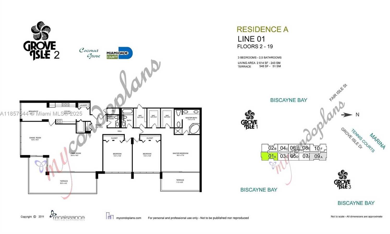Small Image of 2 GROVE ISLE DR #B1501, Miami Number 17