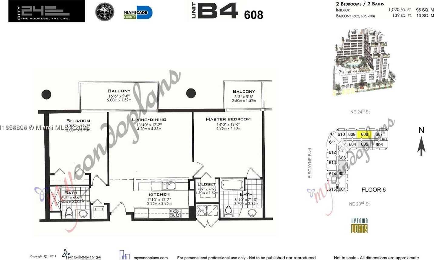 Small Image of 350 NORTH EAST 24TH ST #608, Miami Number 24