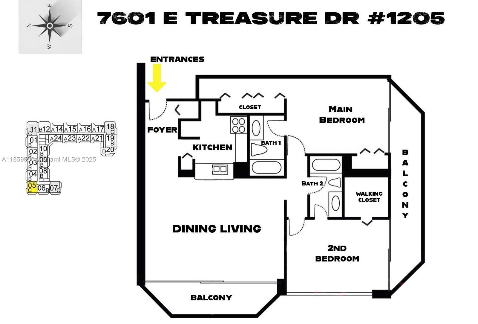Small Image of 7601 EAST TREASURE DR #1205, North Bay Village Number 23