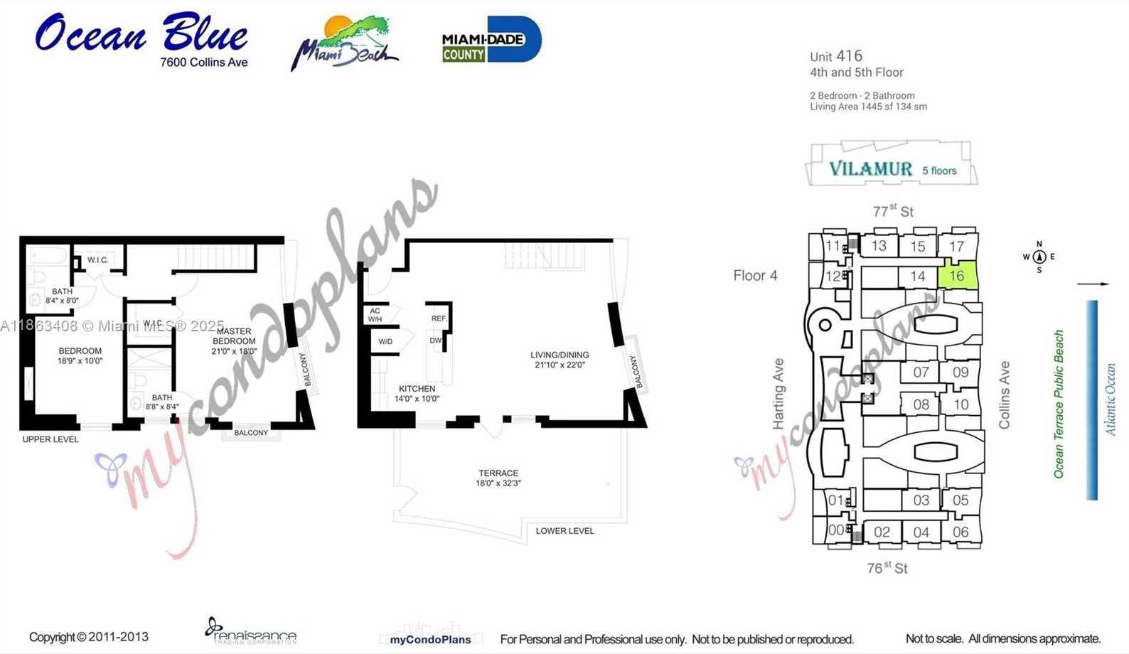 Small Image of 7600 COLLINS AVE #416, Miami Beach Number 23