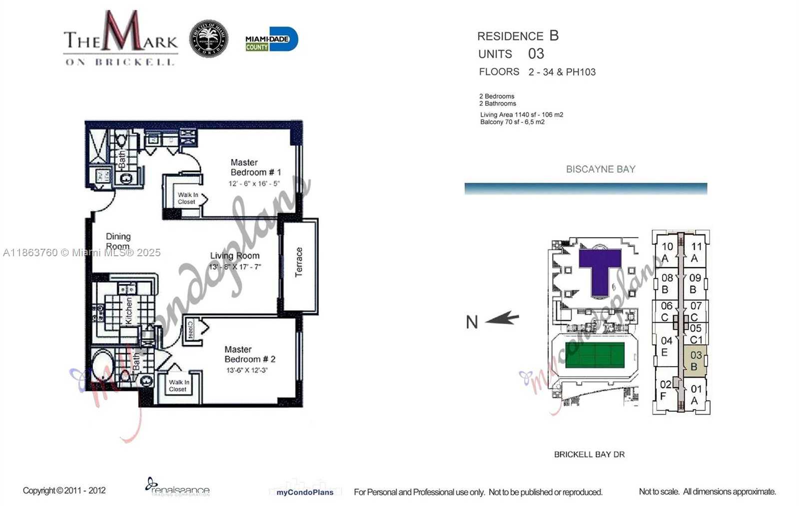 Small Image of 1155 BRICKELL BAY DR #3203, Miami Number 30