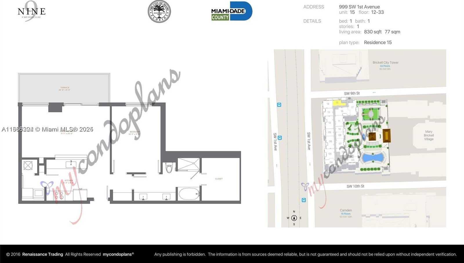 Small Image of 999 SOUTH WEST 1ST AVE #1915, Miami Number 12