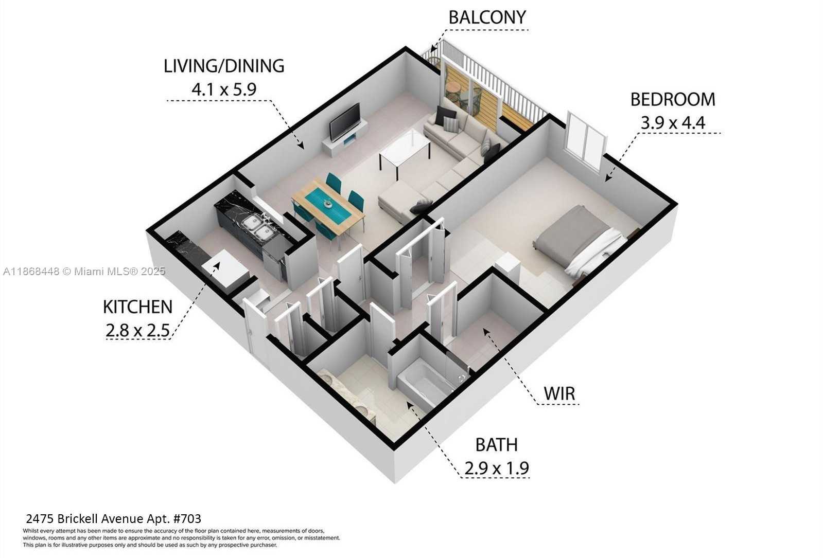 Small Image of 2475 BRICKELL AVE #703, Miami Number 22