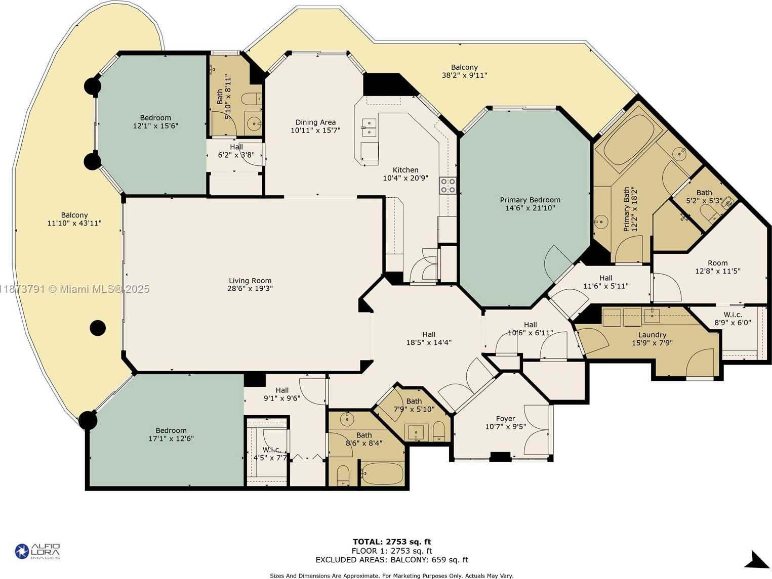 Small Image of 21050 POINT PL #605, Aventura Number 24