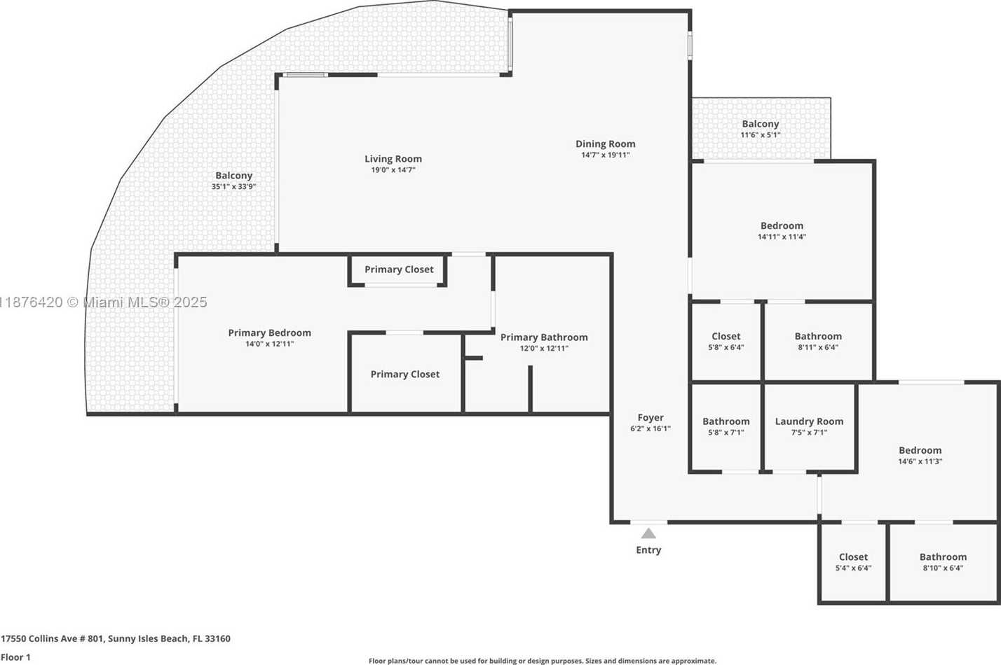 Small Image of 17550 COLLINS AVE #801, Sunny Isles Beach Number 11