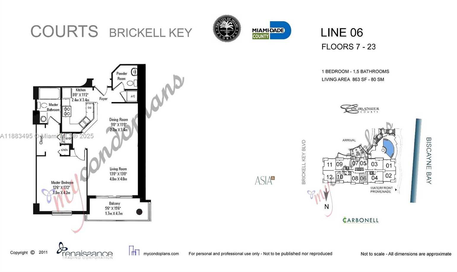 Small Image of 801 BRICKELL KEY BLVD #1906, Miami Number 20