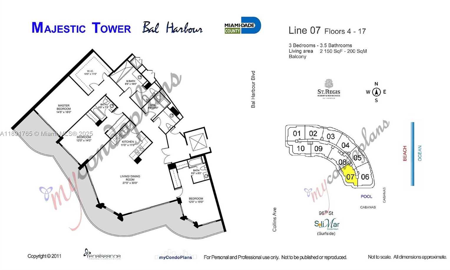 Small Image of 9601 COLLINS AVE #507, Bal Harbour Number 2