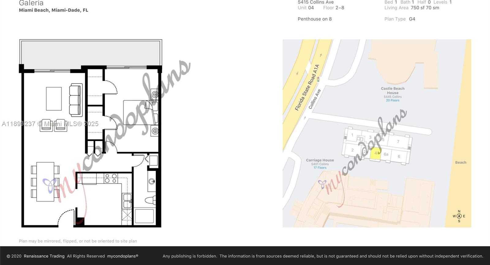 Small Image of 5415 COLLINS AVE #304, Miami Beach Number 6