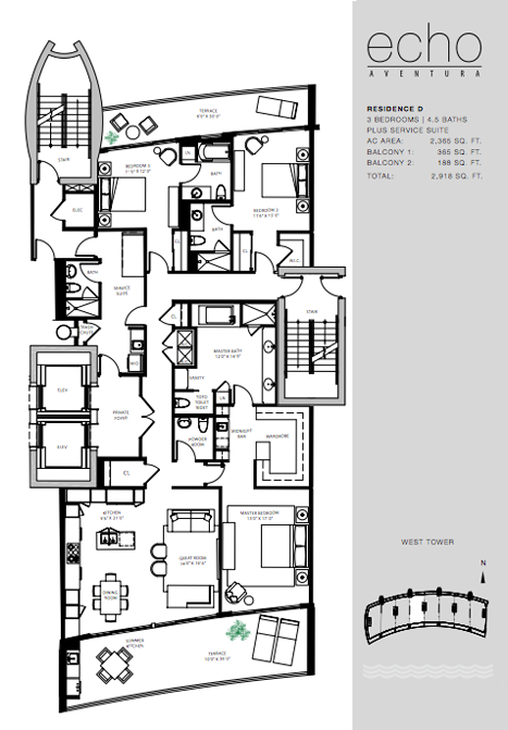 Floor plan ECHO Aventura