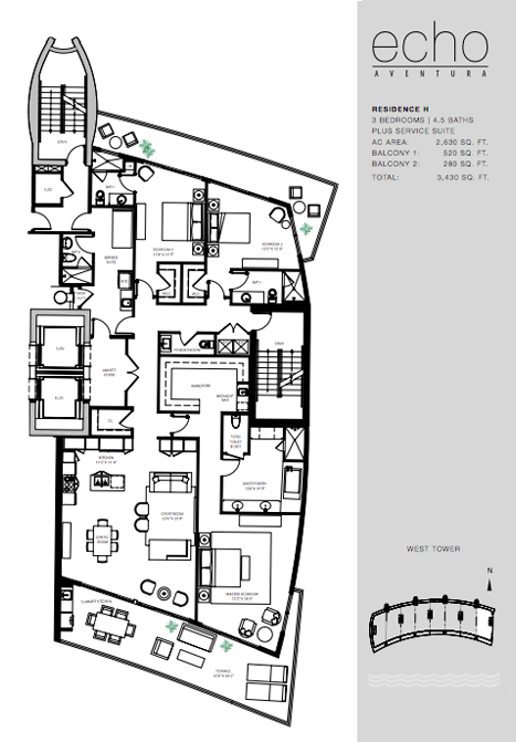 Floor plan ECHO Aventura