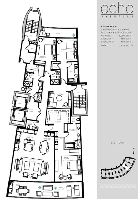 Floor plan ECHO Aventura