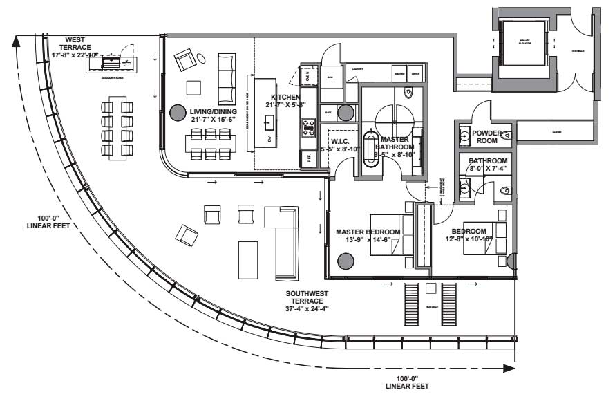 8701 Collins Avenue Miami Beach FLOOR PLAN