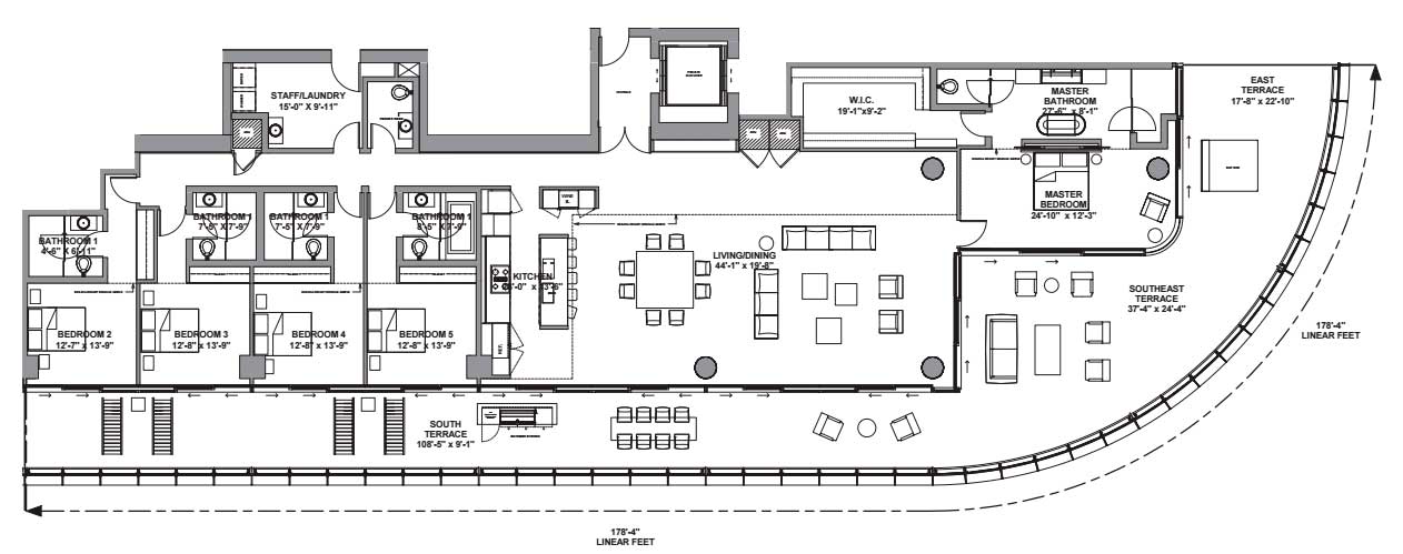 8701 Collins Avenue Miami Beach FLOOR PLAN